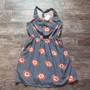 Tulle Black and Red Floral Midi Dress